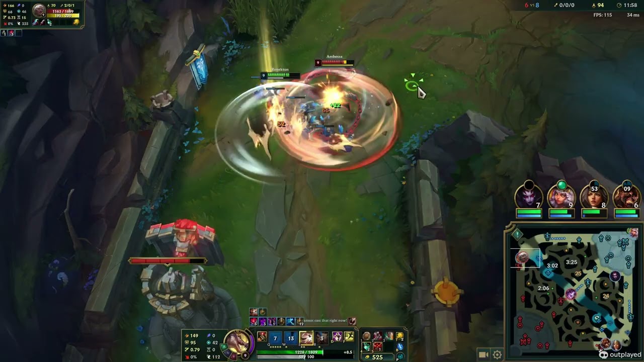 How to win vs a 2 kills ahead and Eclipse item lead Ambessa with Renekton