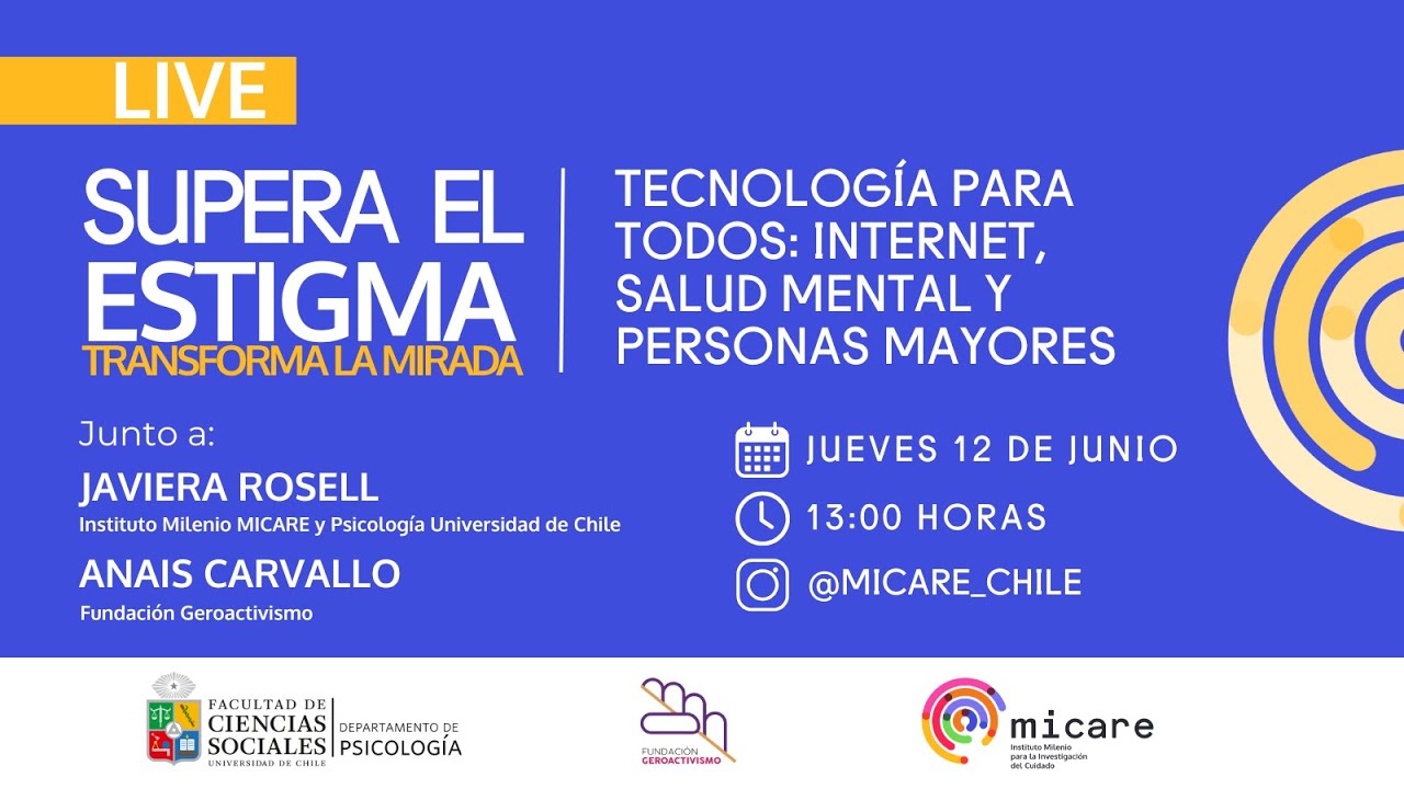 Live: “Tecnología para todos: internet, salud mental y personas mayores”
