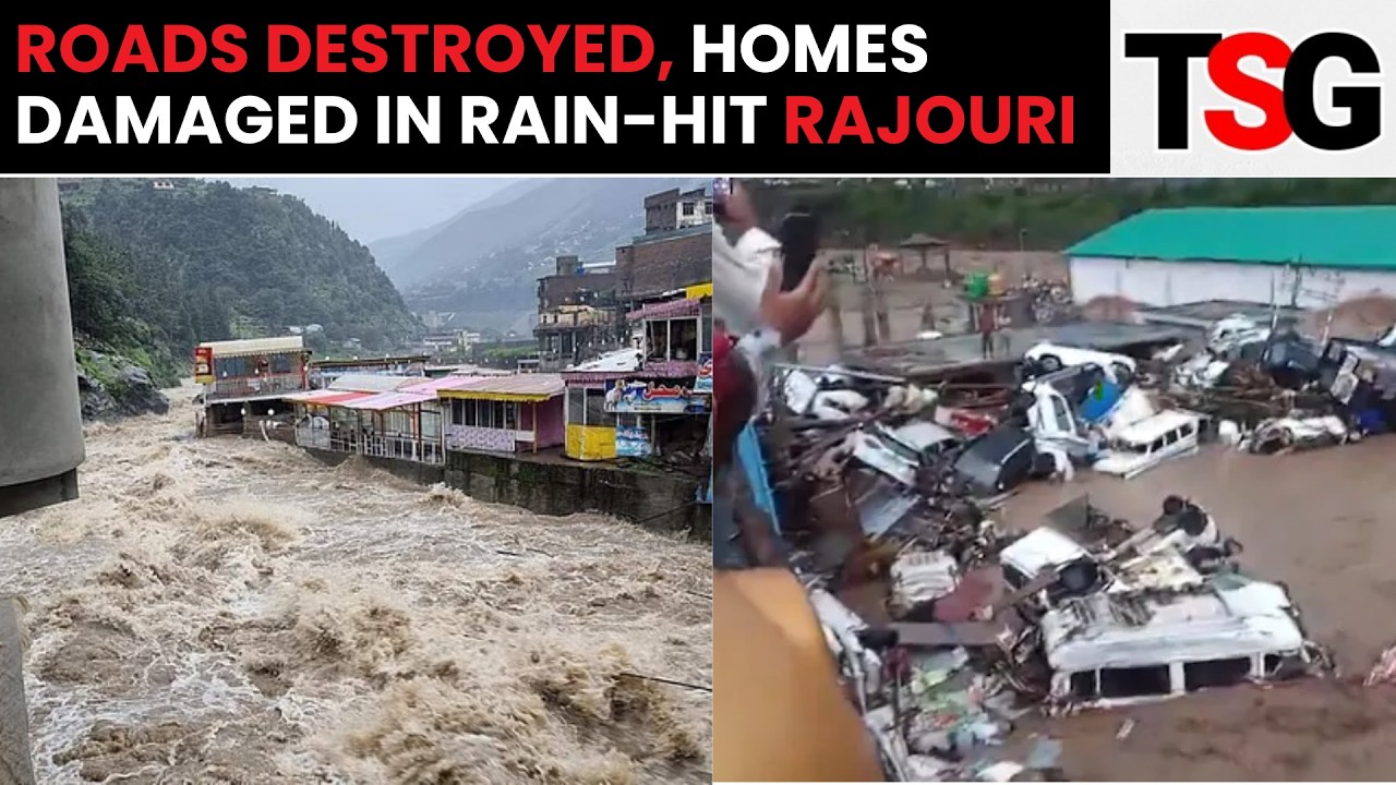 Jammu & Kashmir's Rajouri Hit by Rain Fury, Roads Damaged | TSG