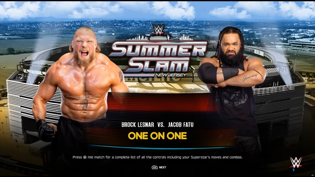 🔥THE END GAME – Jacob Fatu vs Brock Lesnar | SUMMERSLAM | (Big Fight Feel) 🔥