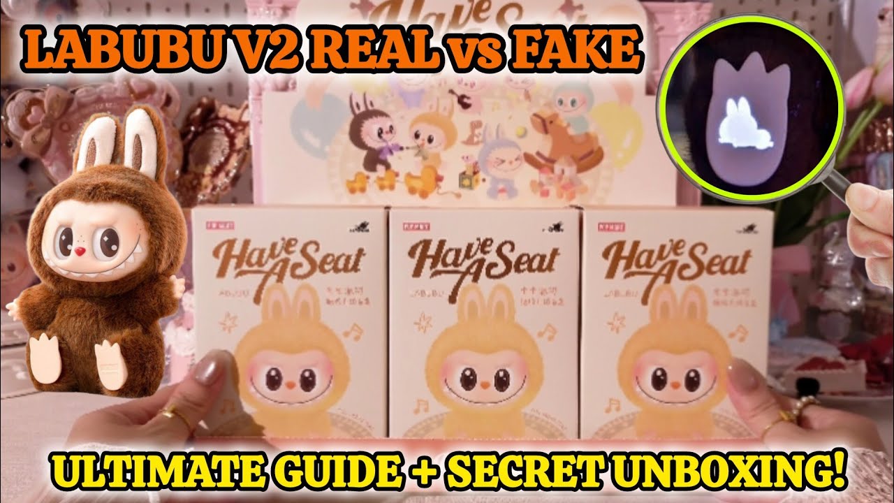 I FOUND THE SECRET! 😱 ASMR Labubu V2 Have A Seat UNBOXING + REAL vs FAKE Full Series Comparison