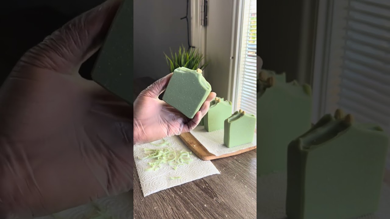 Evergreen cold process soap making