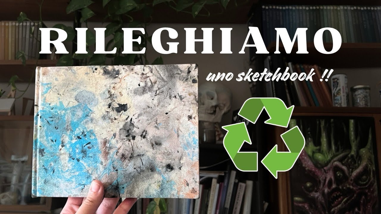 CREARE UNO SKETCHBOOK PERSONALIZZATO con lo straccio per pulire i pennelli!