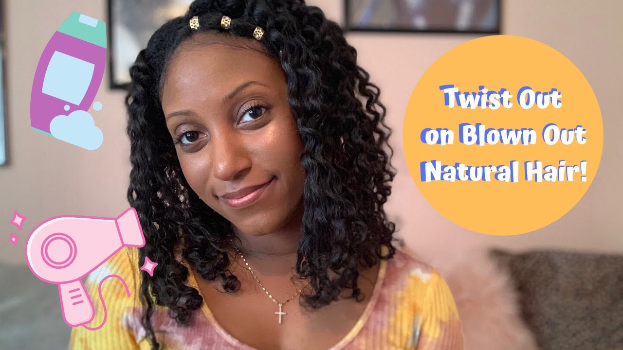 Twist Out on Blown Out Hair