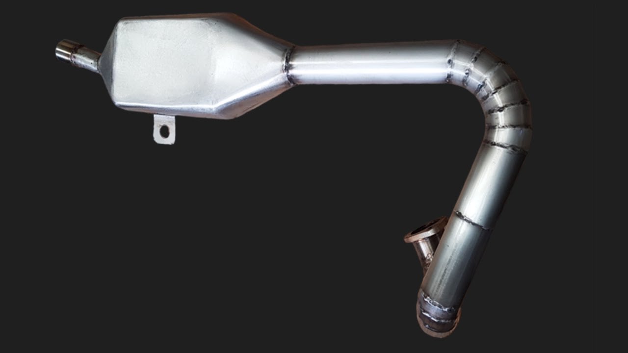 Building a Custom Stainless Steel Motorcycle Exhaust TY175 twinshock trials motorbike