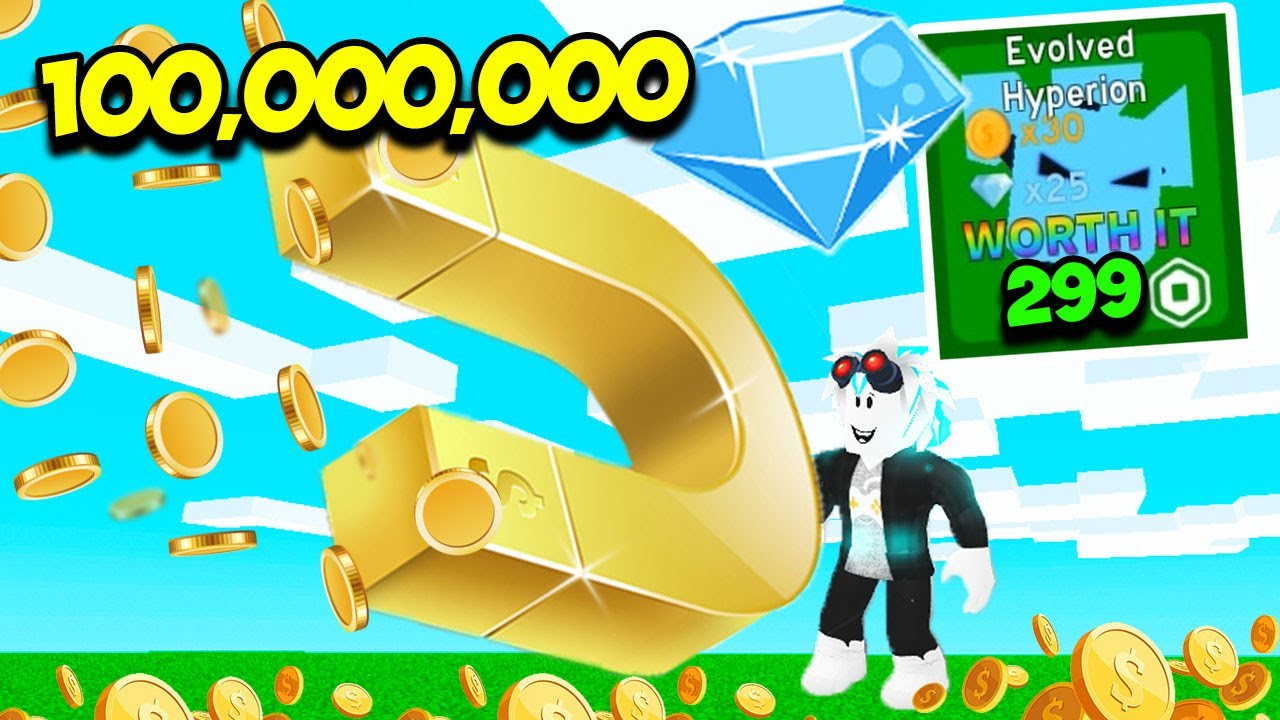 МАСТЕР МАГНИТА! ПОЛУЧИЛ 100,000,000 ГЕМОВ ЗА МИНУТУ! ROBLOX Magnet Masters