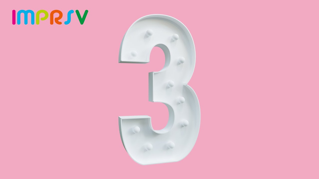 4FT Light Up Number 3 User Guide (Round Font)