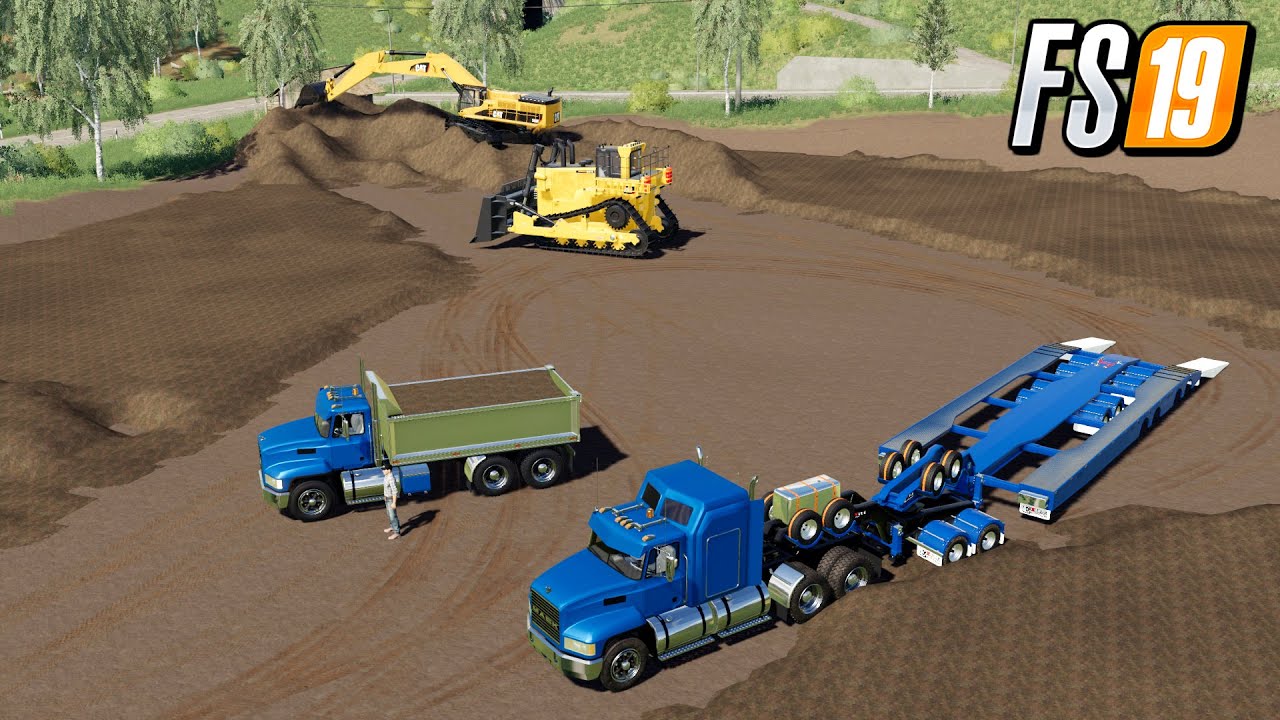 FS19 Exile  Extra Wide Low Loader New Mack TP Pioneer Map Farming Simulator 19 Public Works Mods