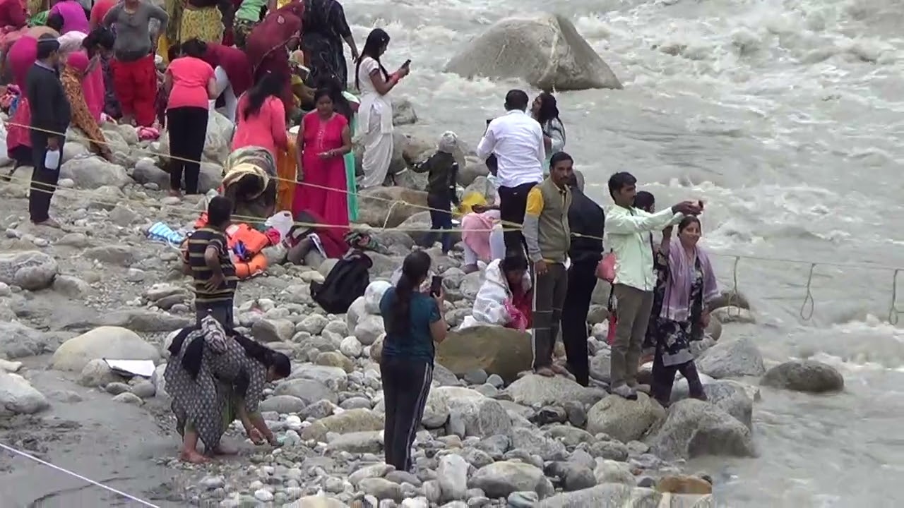 Holy bath of Ganga at Gangotri,Uttarakhand