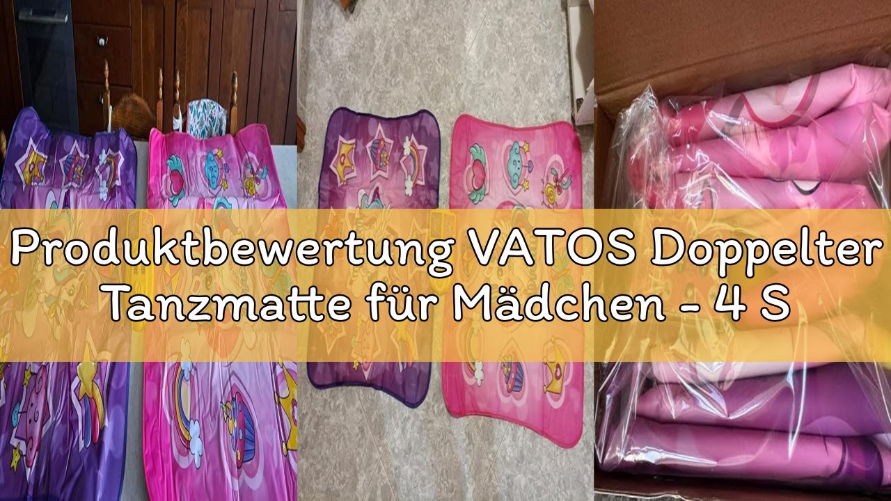Produktbewertung VATOS Doppelter Tanzmatte für Mädchen - 4 Spielmodi & 9 Challenge Levels mit Volume