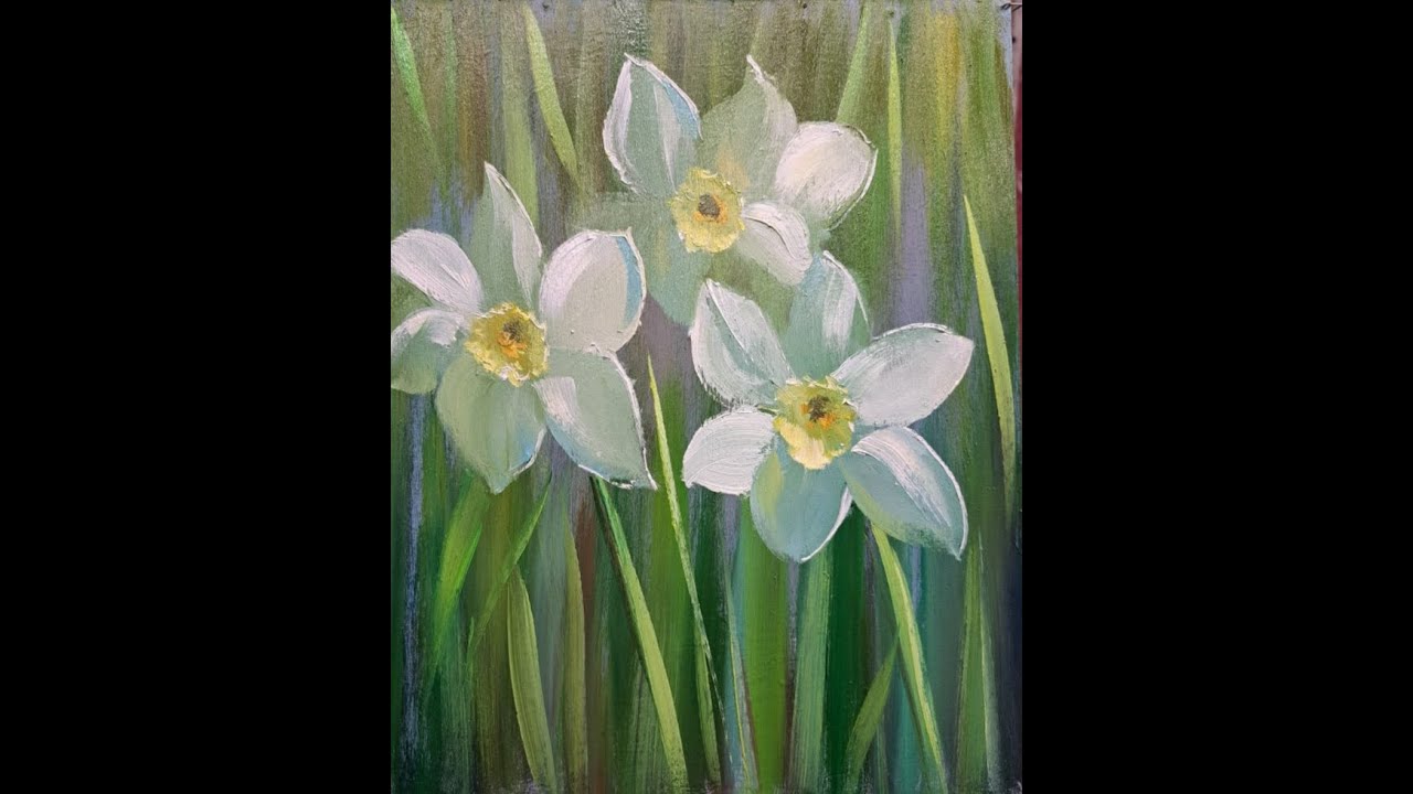 Нарцисс .narcissus oil painting