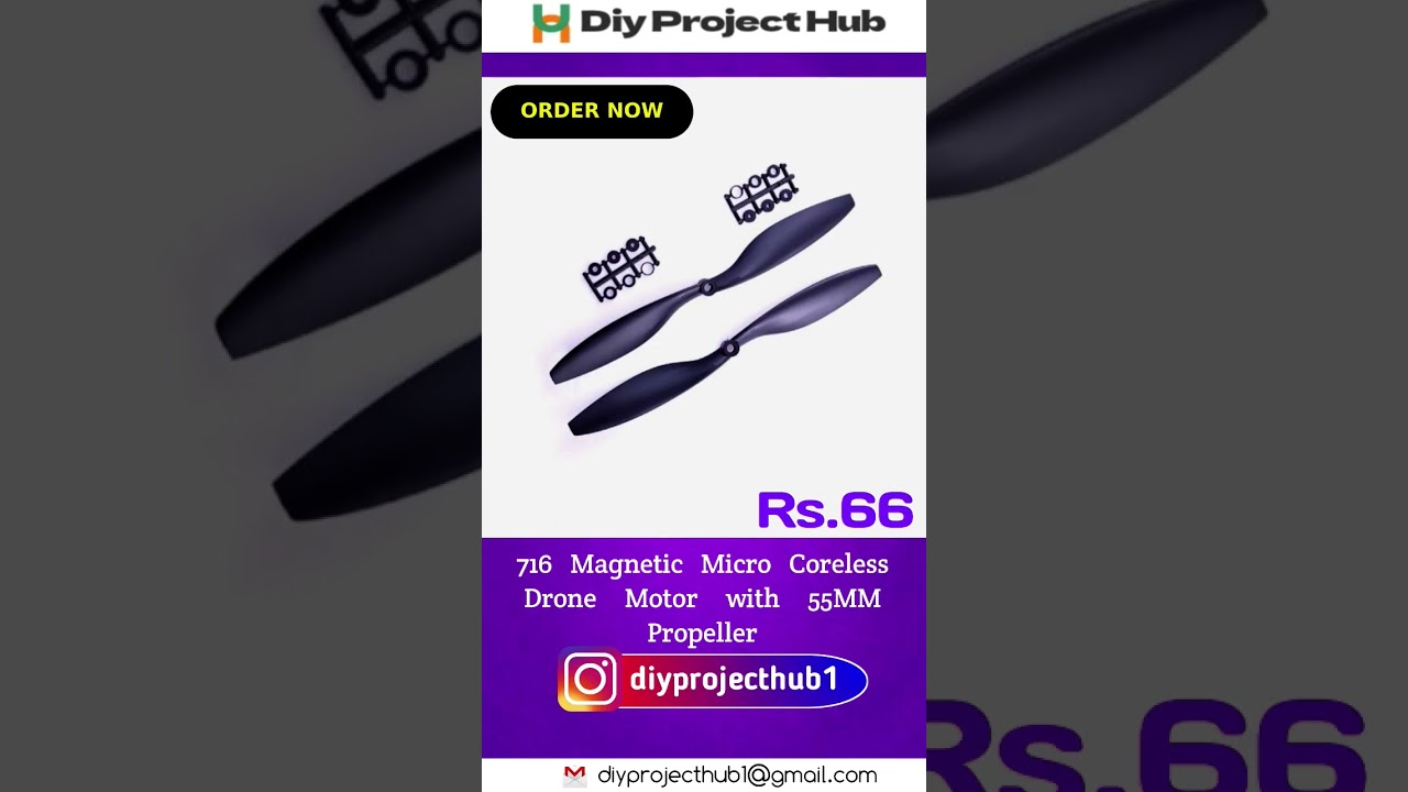 716 Magnetic Micro Coreless Drone Motor with 55MM Propeller 
