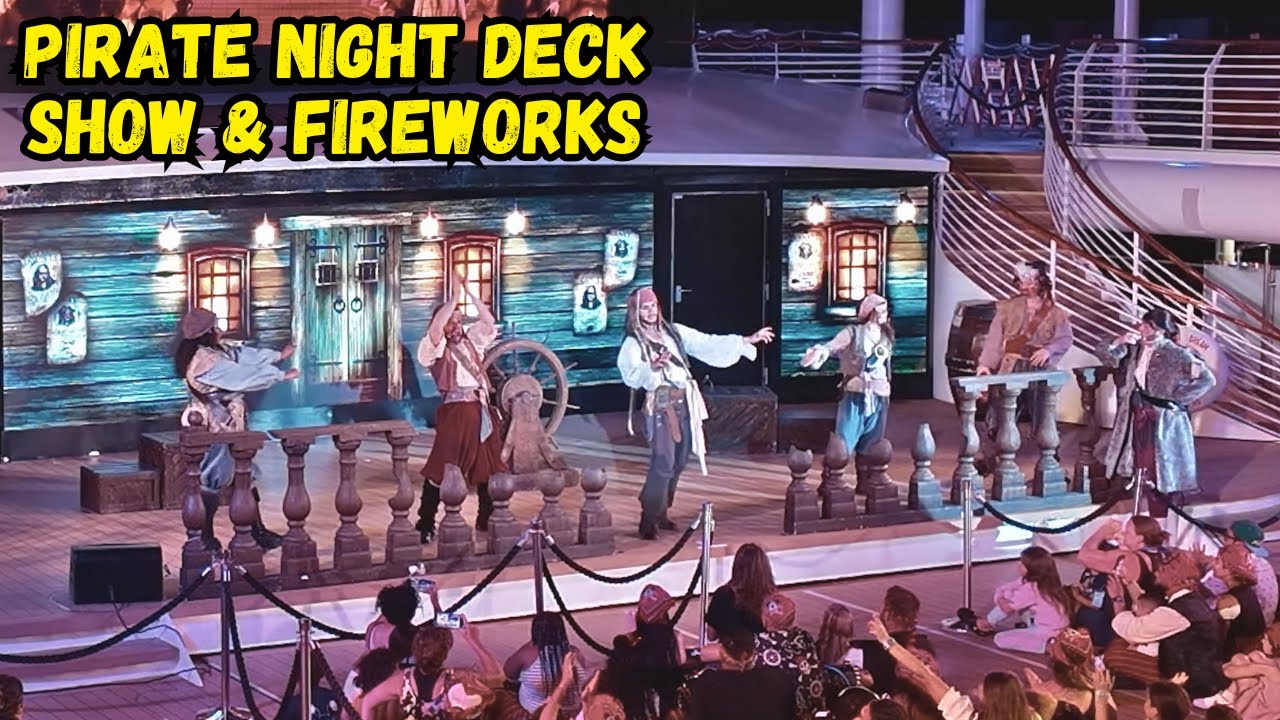 Пиратский взрыв Джека Воробья! Пиратская ночь Disney Dream 2025: фейерверк в море