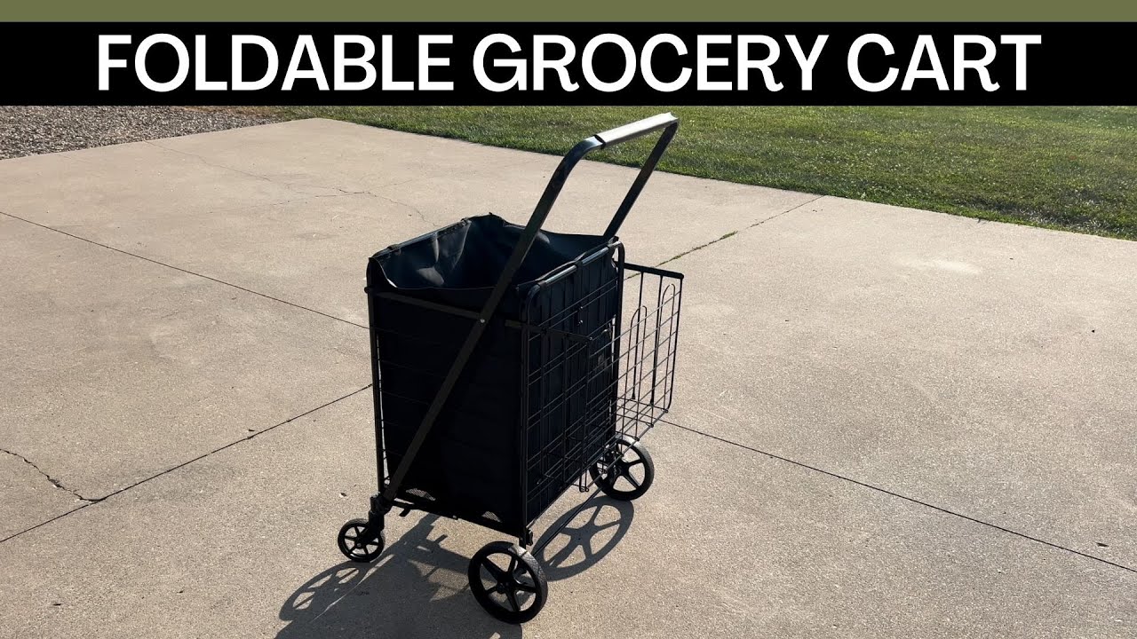 Take Fewer Trips with the Vevor Large Foldable Shopping Cart | Perfect for Groceries or Laundry