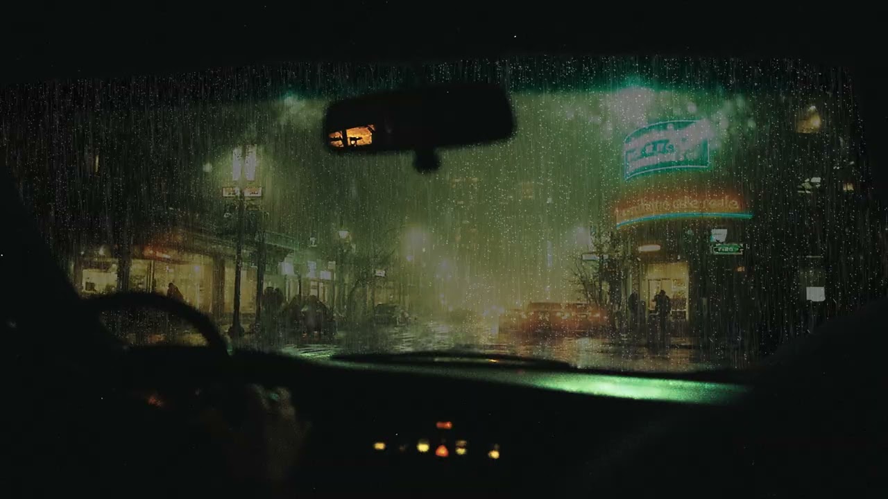 Lonely Rainfall on Metal Car Roof | Deep Dark Ambience for Sleep, Relaxation & Emotional Escape