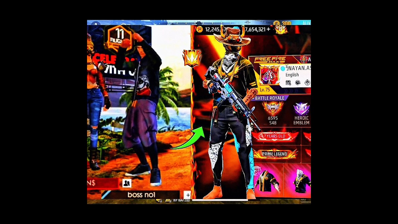 Free Fire 8 Year's Old Players Id 