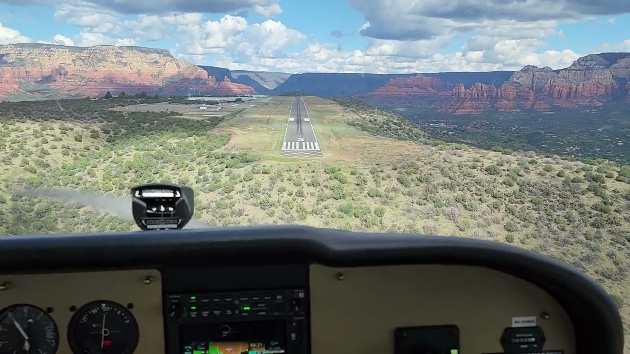 Landing at Sedona Airport (KSEZ): Runway 3, October 9 2022