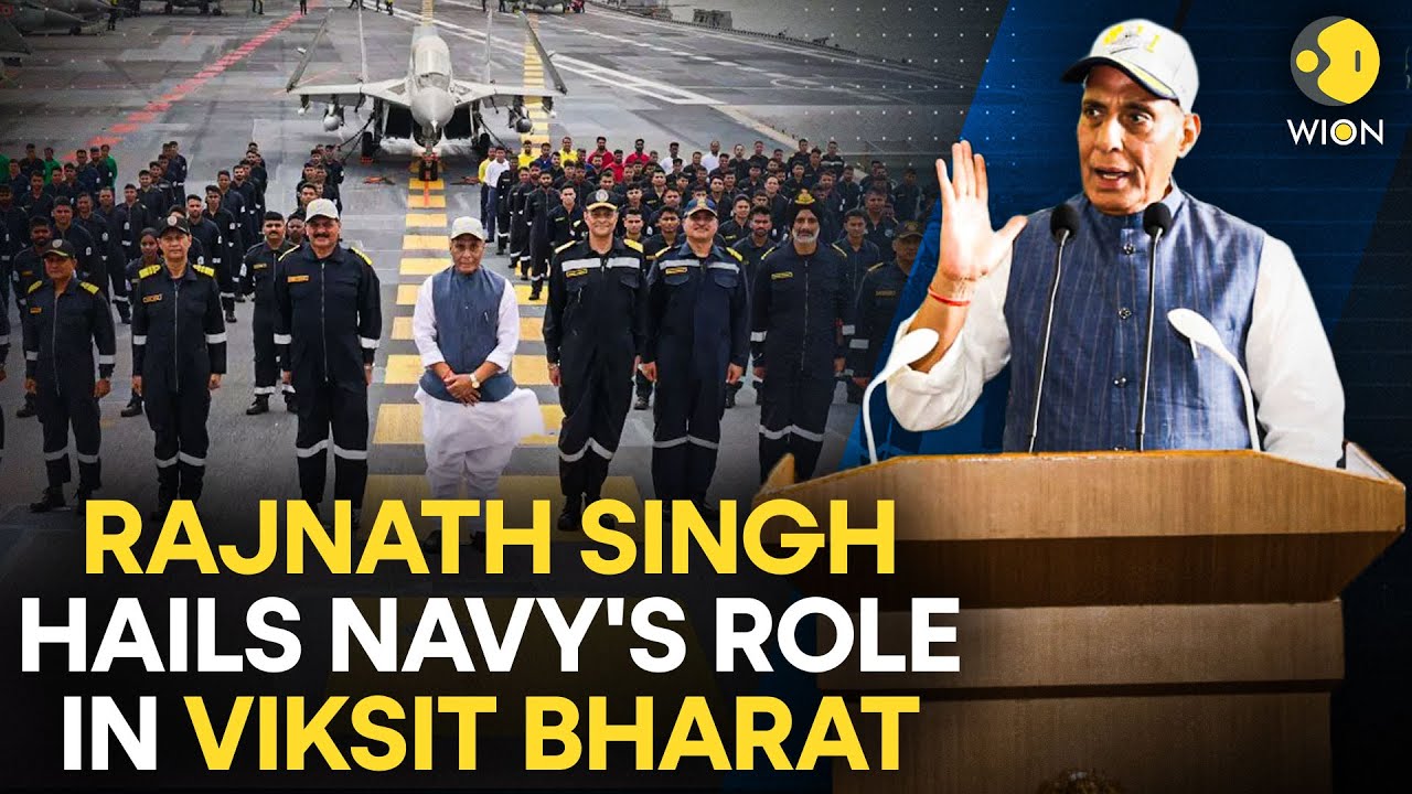 Indian Navy Day: Rajnath Singh Hails Indian Navy for Anchoring India&rsquo;s Viksit Bharat Journey | WION