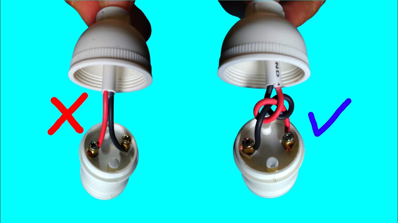 TEKNIK PENYAMBUNGAN KABEL LISTRIK KE FITING LAMPU YANG BENAR UNTUK JENIS KABEL SERABUT