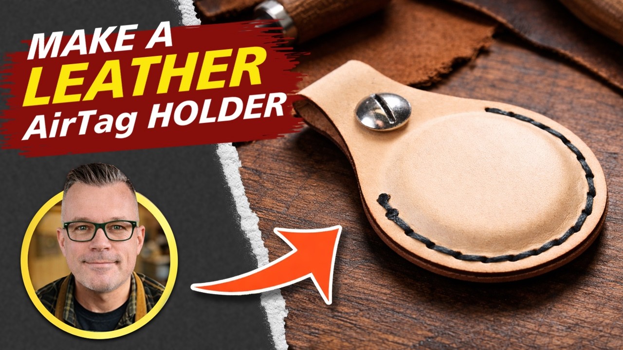 Make a Premium Leather AirTag Holder (Step-by-Step DIY!)