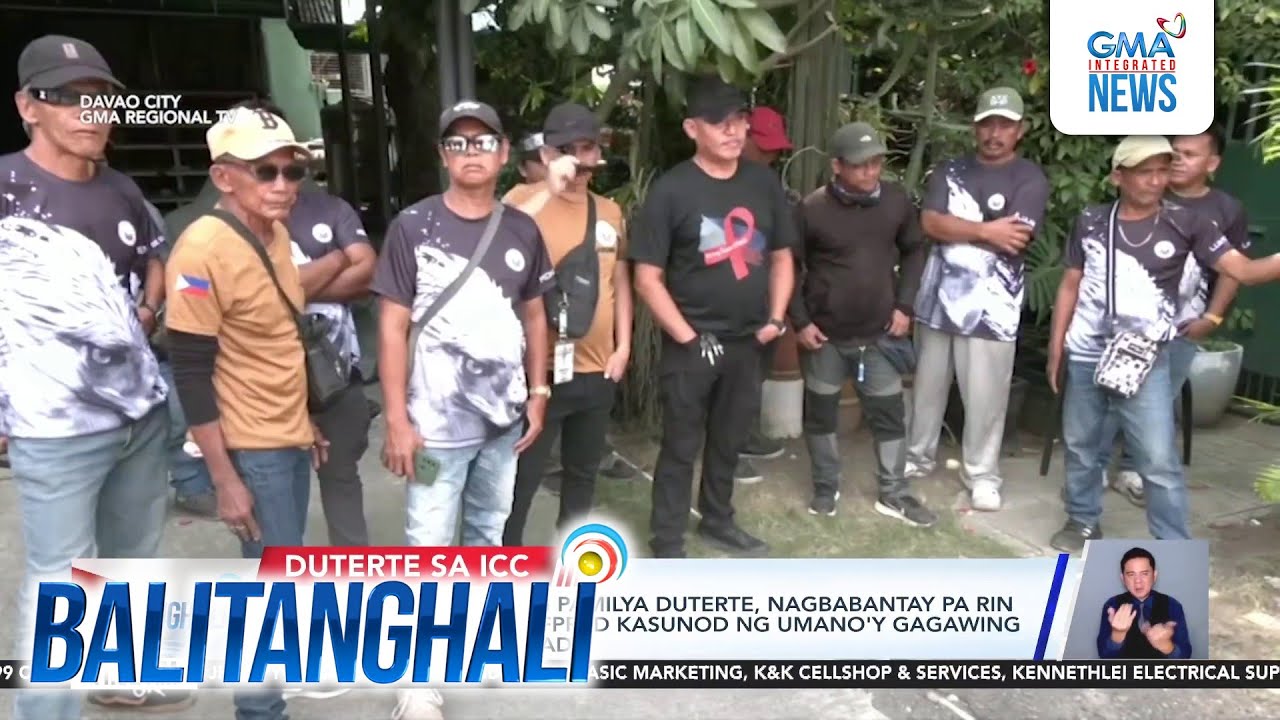 Ilang taga-suporta ng pamilya Duterte, nagbabantay pa rin sa labas ng bahay ni... | Balitanghali