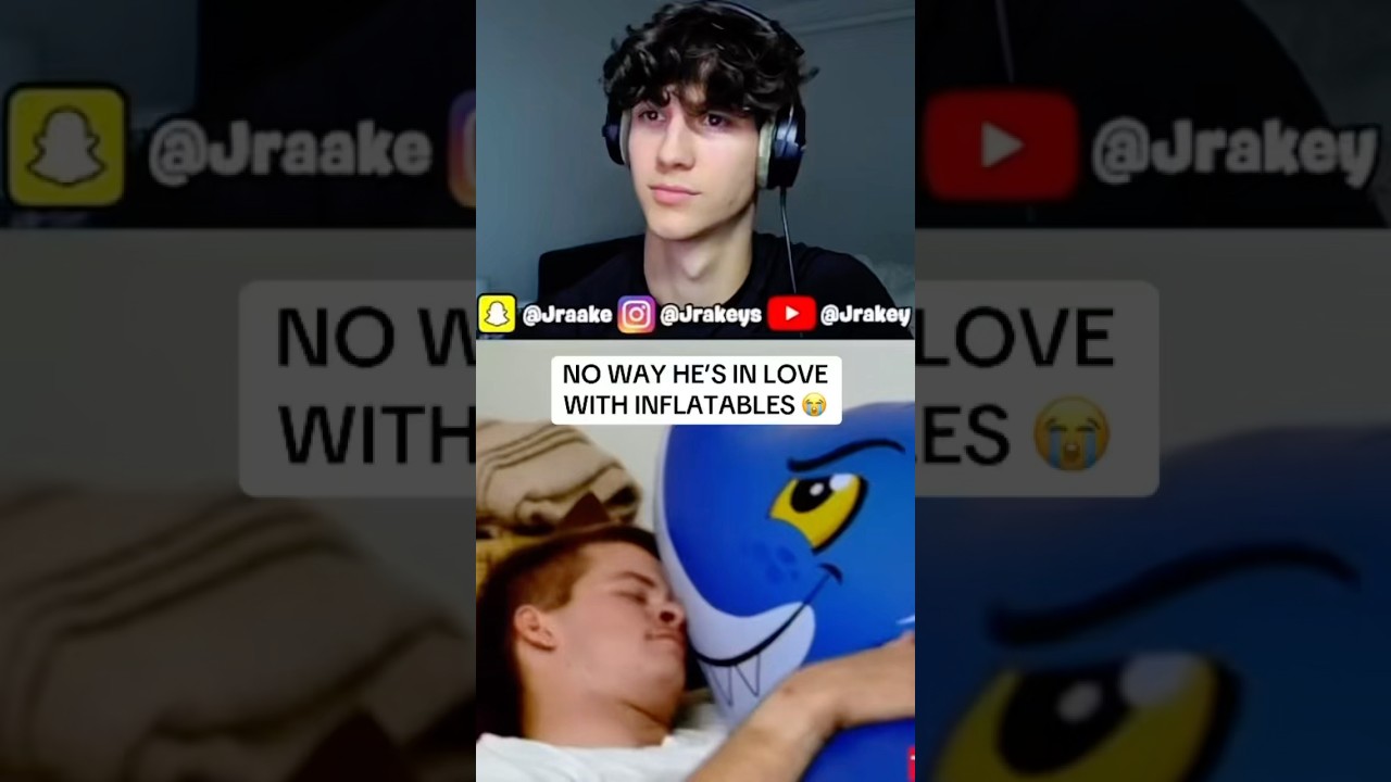 He&rsquo;s in love with inflatable animals 😭 #funny #strange #viral #fyp #shorts
