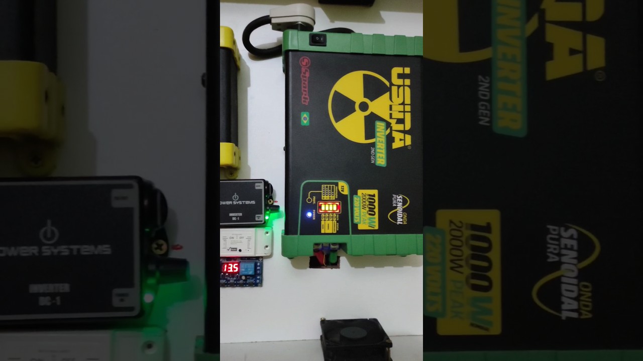 Sistema Off Grid 24hrs Quase 2 Anos, Inversor Usina 1000w 12v, Powmr 60A, Transferência Automática.