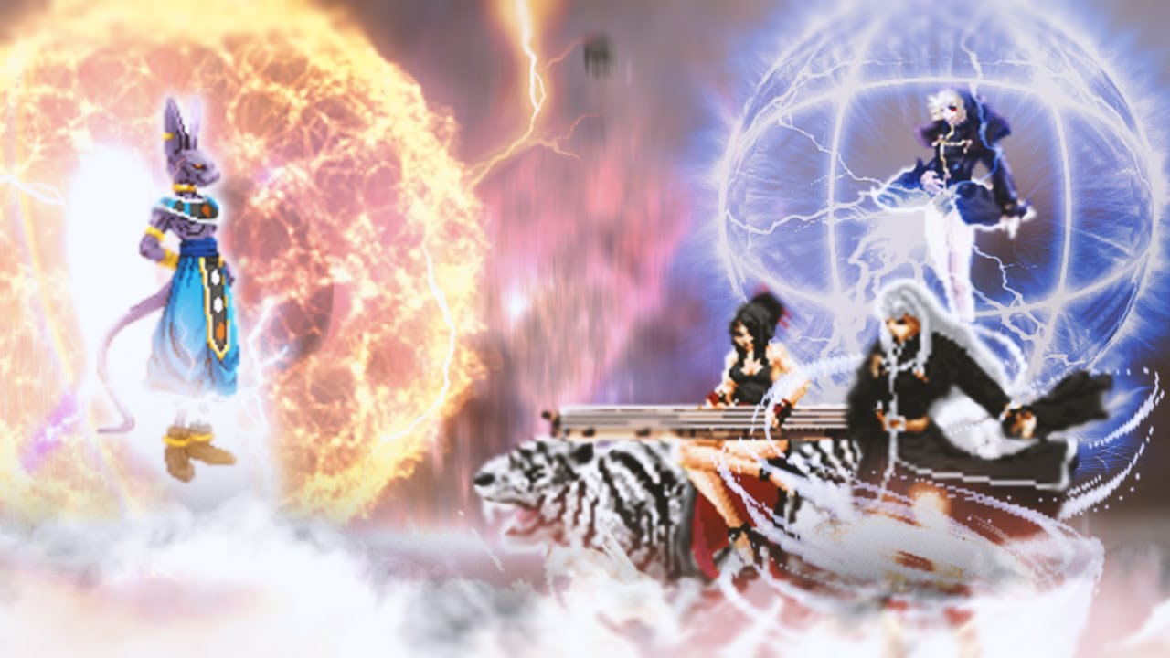 God of Destruction Beerus vs God Yeorin, God Wind, God Angelique. Dragon Ball vs KOF MUGEN
