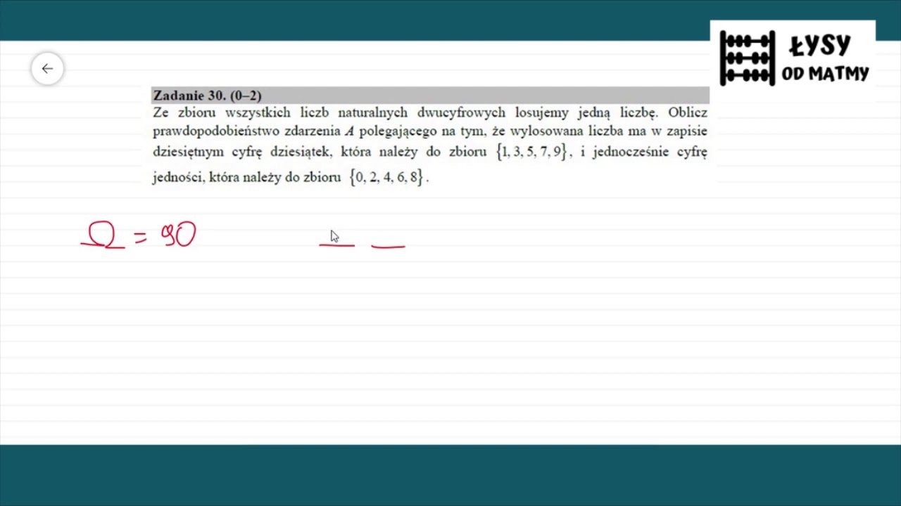 P zadanie 30/2019 matura sierpień matematyka podstawa