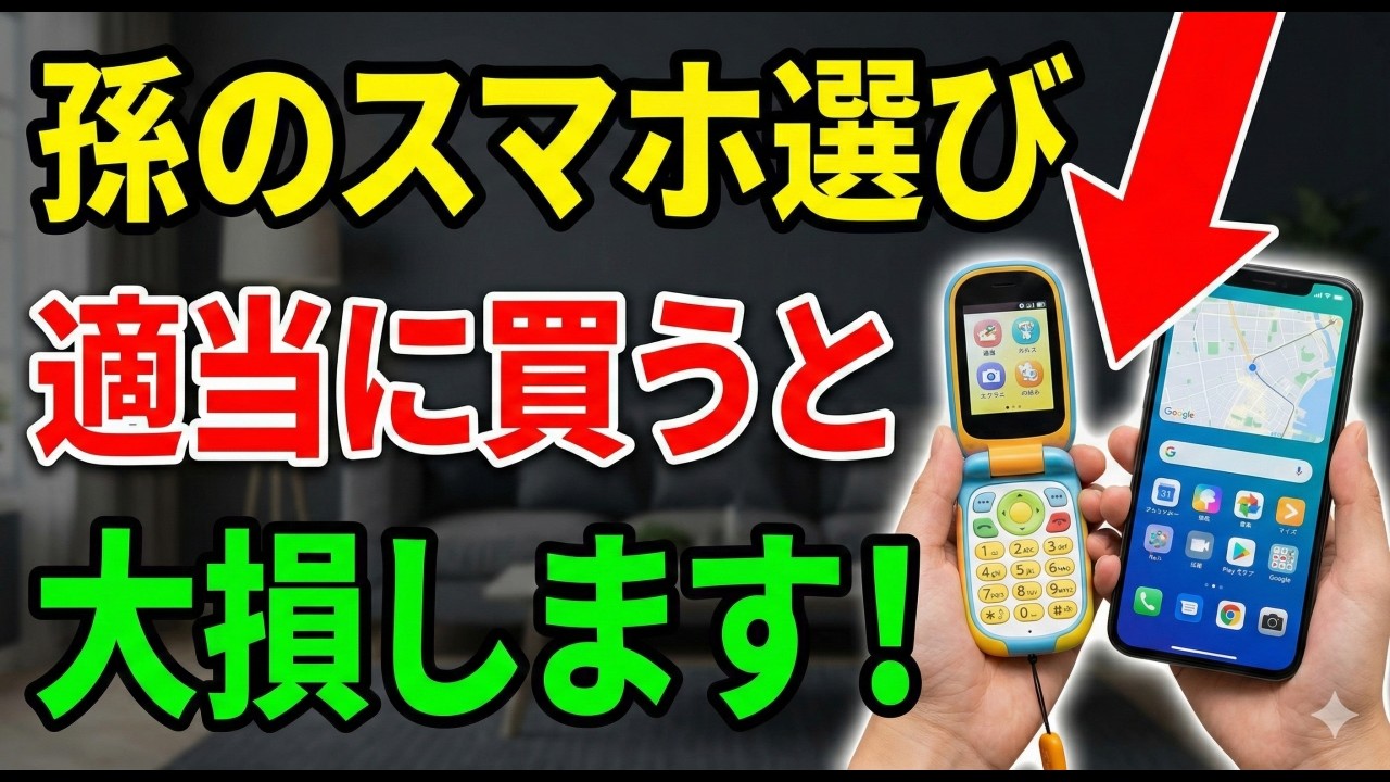【絶対見るべき】孫のスマホ、適当に選ぶと危険です！キッズ携帯か普通のスマホか、後悔しない「正解」教えます