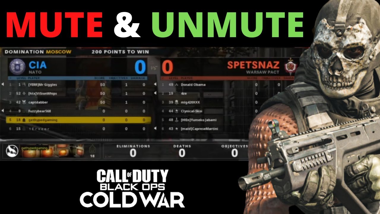 How To Mute & Unmute Teammates In Call Of Duty Black Ops Cold War