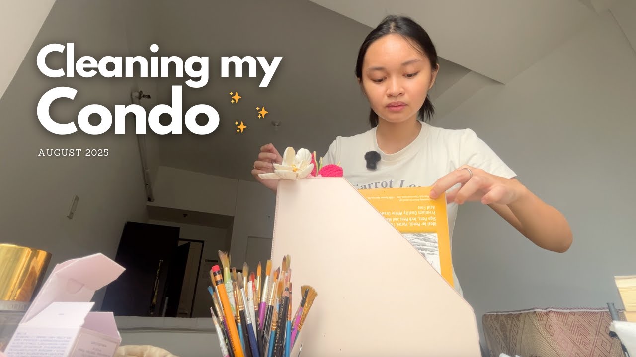 living alone diaries✨🪞 || cleaning and rearranging my condo🫧🛋️