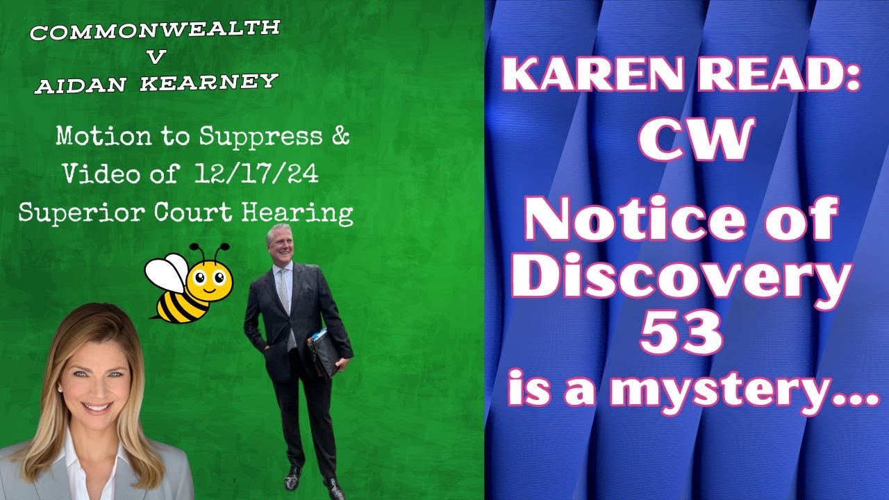 LIVE: Last week's Kearney hearing with video & New CW Drop on Read