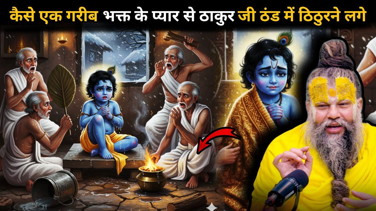 जब एक गरीब भक्त की पोशाक ना भेजने पर श्रीकृष्ण ठंड से ठिठुरने लगे🤯राधा जी की सेवा का क्या फल मिलताहै