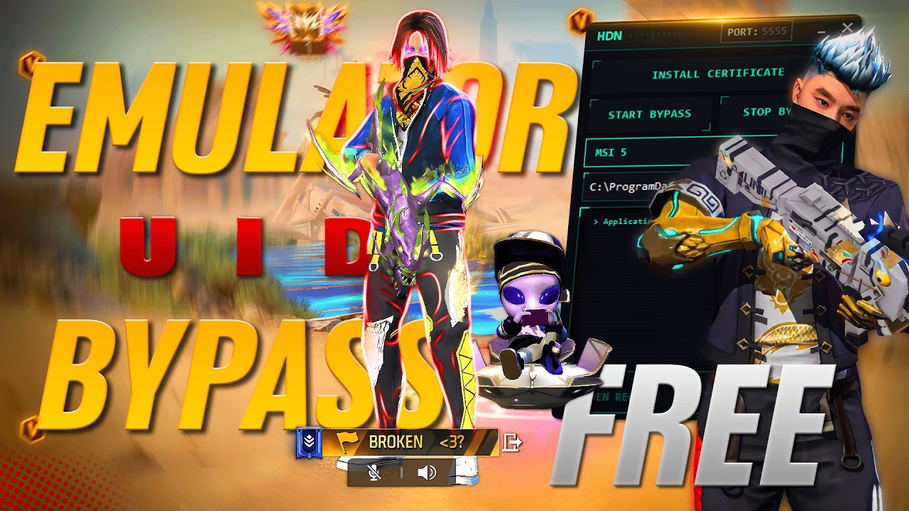 NEW FREE UID EMULATOR BYPASS OB52 SAFE 💻 FOR FREE FIRE | 100% ANTIBAN | FREE FIRE PC PANEL GRATIS 🎯