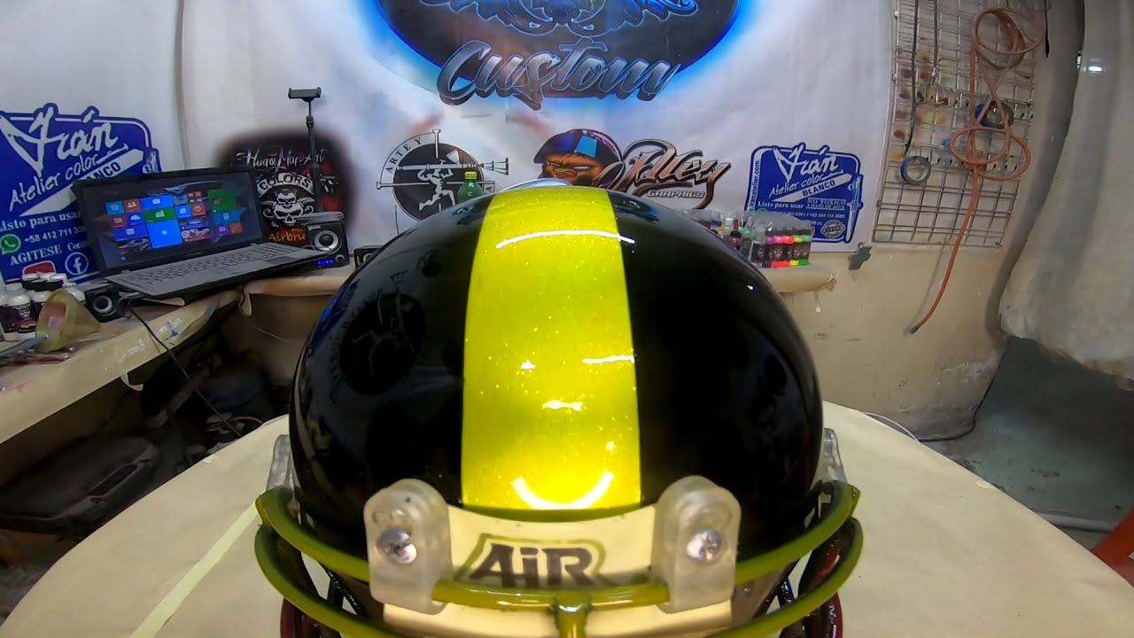 casco steelers (reparando un casco viejo) #steelers #custom#pintura #aerografia #airbrush #cascos