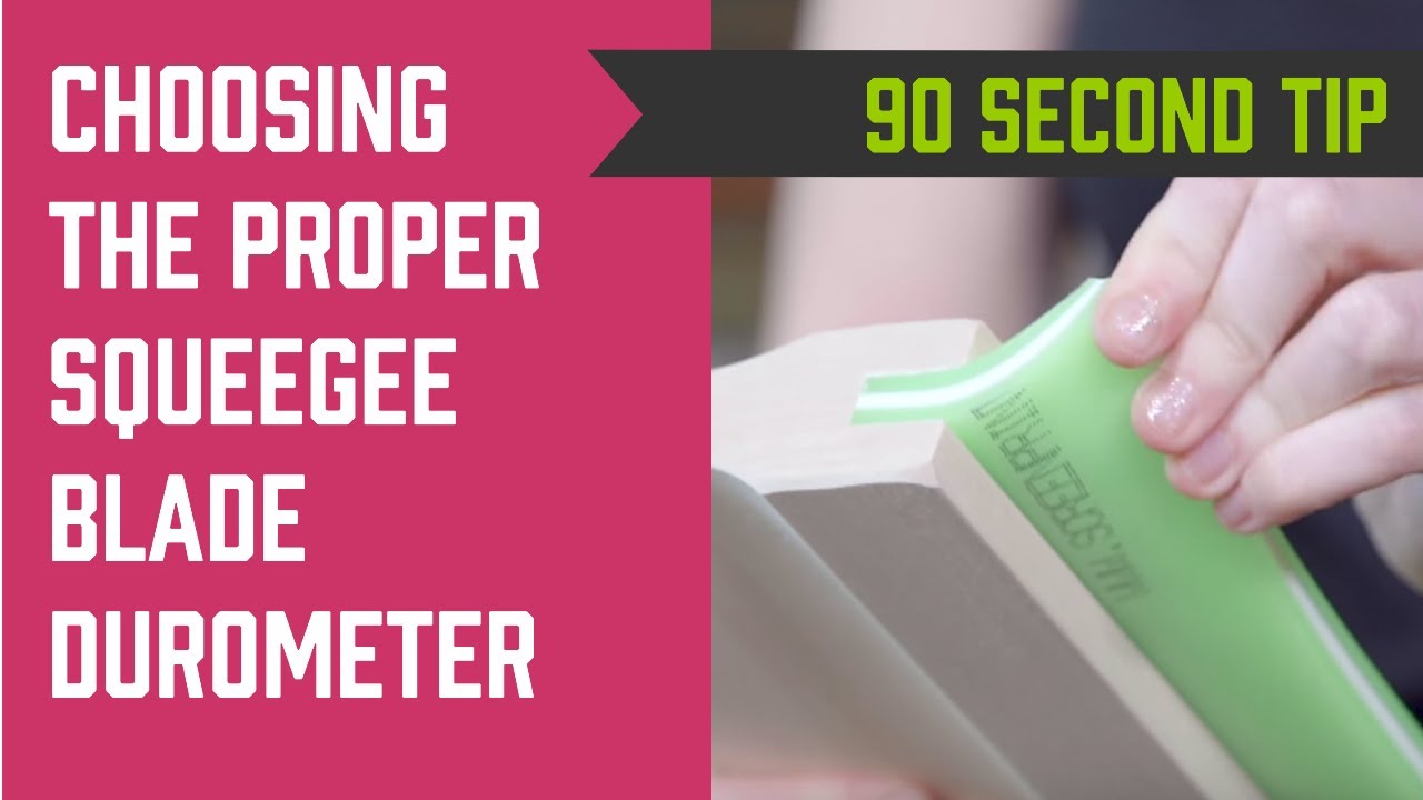 How to Choose the Proper Squeegee Blade Durometer when Screen Printing
