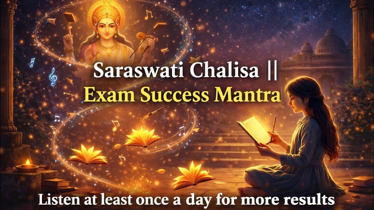 Saraswati Chalisa✨ Music for Focus, Study & Inner Wisdom | Hindu Meditation Chant