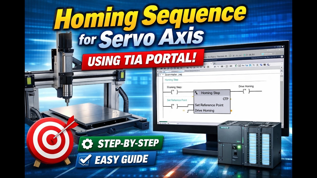 Servo Axis Homing Sequence in TIA Portal | Step-by-Step Motion Control Tutorial