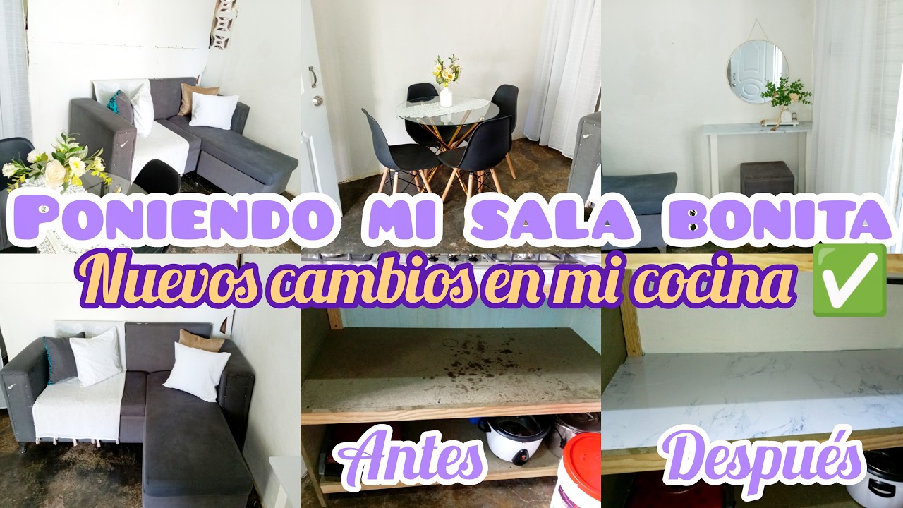 Nueva decoración de mi pequeña sala/ MÁS CAMBIOS en mi cocina