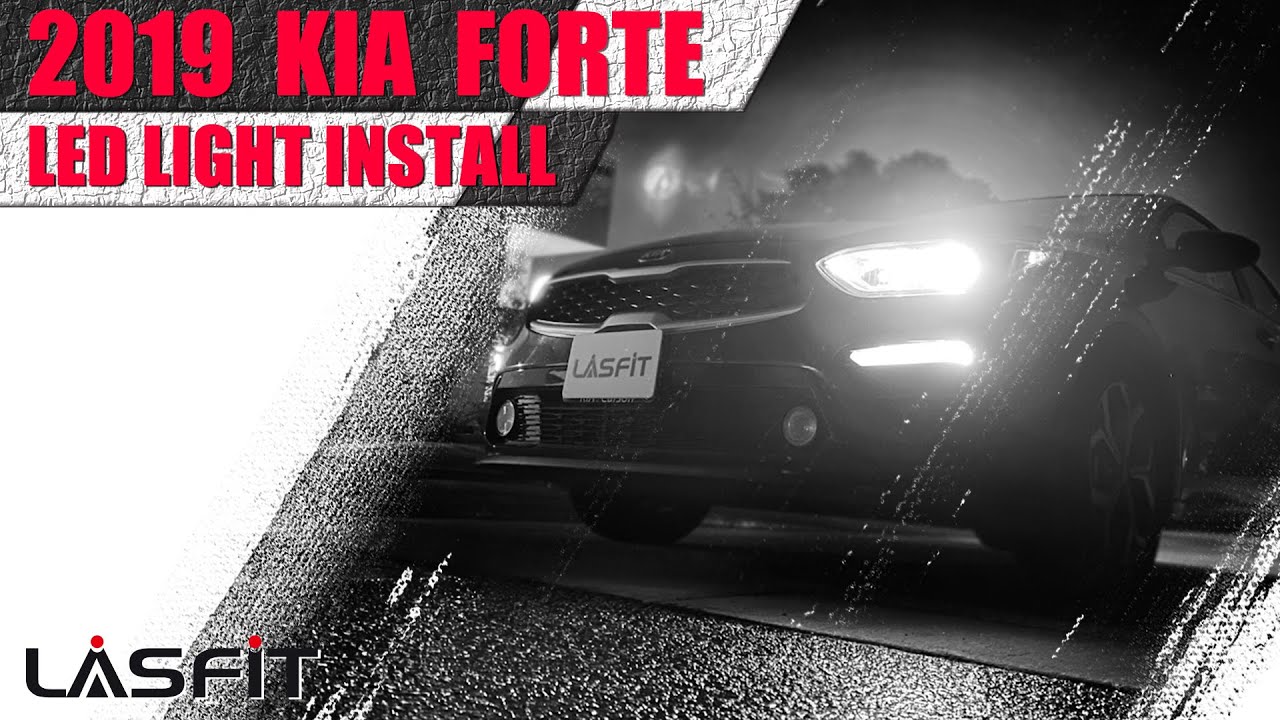 How to install LED headlight turn signal backup brake light bulbs on 2019 Kia Forte