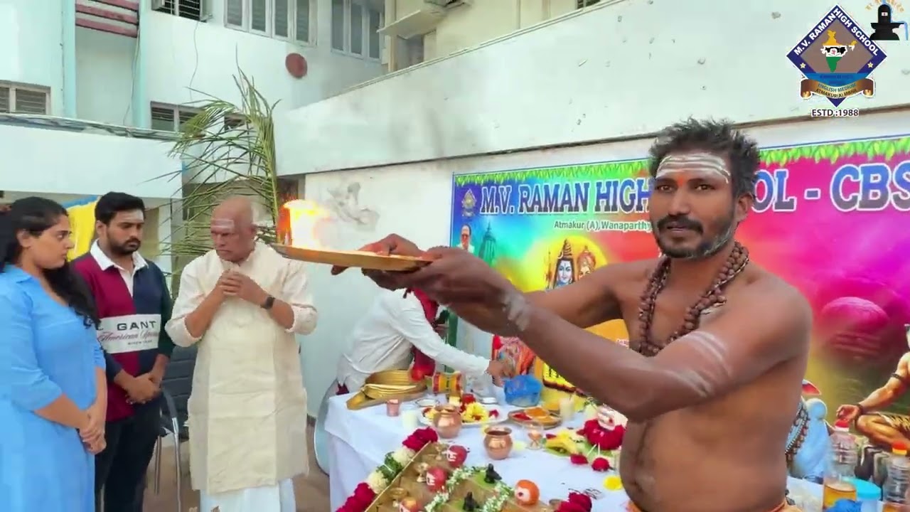 Maha Shivaratri Pooja #mvramanhighschoolcbseofficial #atmakur #wanaparthydistrict #shivaratri2026