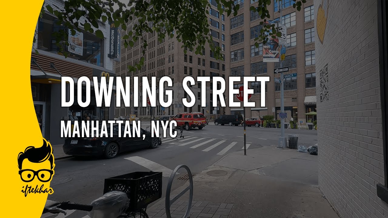 Walking on Downing Street in Manhattan, NYC