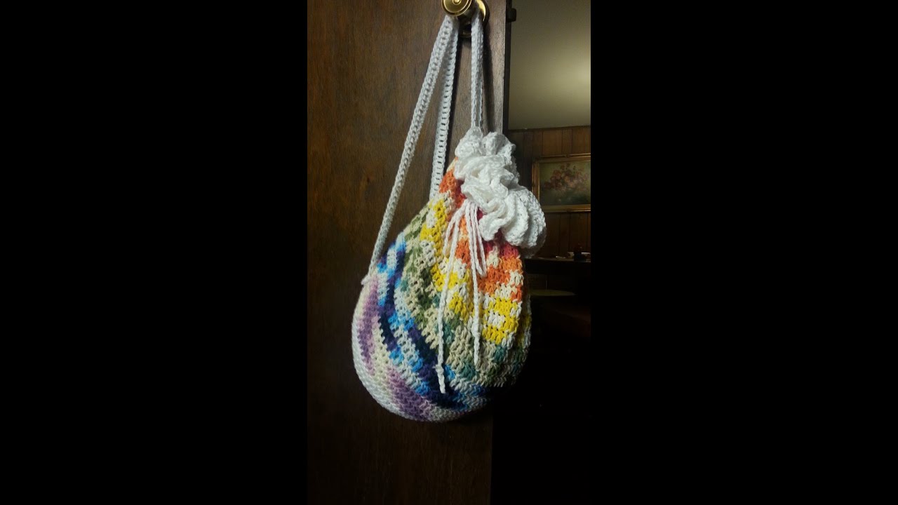 How to Crochet a Backpack - Drawstring Backpack