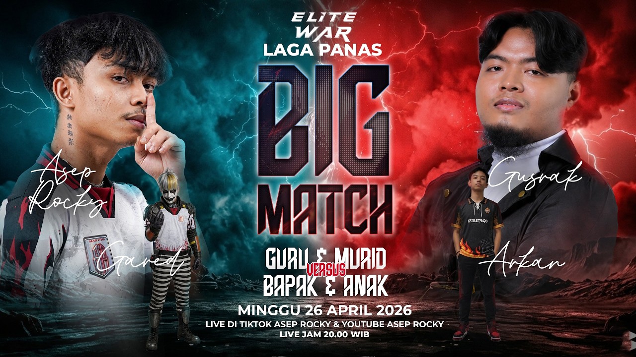 ASEP ROCKY X GARED VS ARKAN X GUSRAK ! ELITE WAR BIG MATCH LAGA PANAS !!