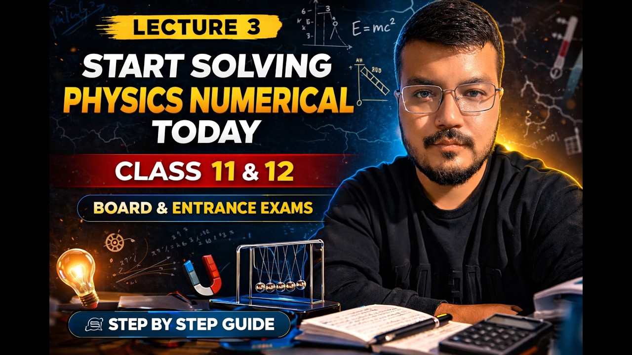 Start Physics Numericals Today | Lecture 3| Class 11 & 12