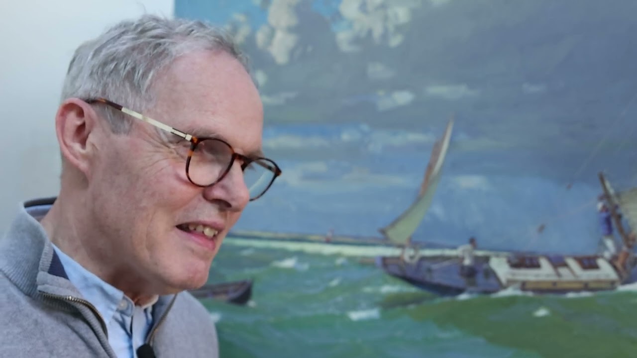 Painter Martyn Mackrill in discussion with David Messum about his "Riddle of the Sands" fascination