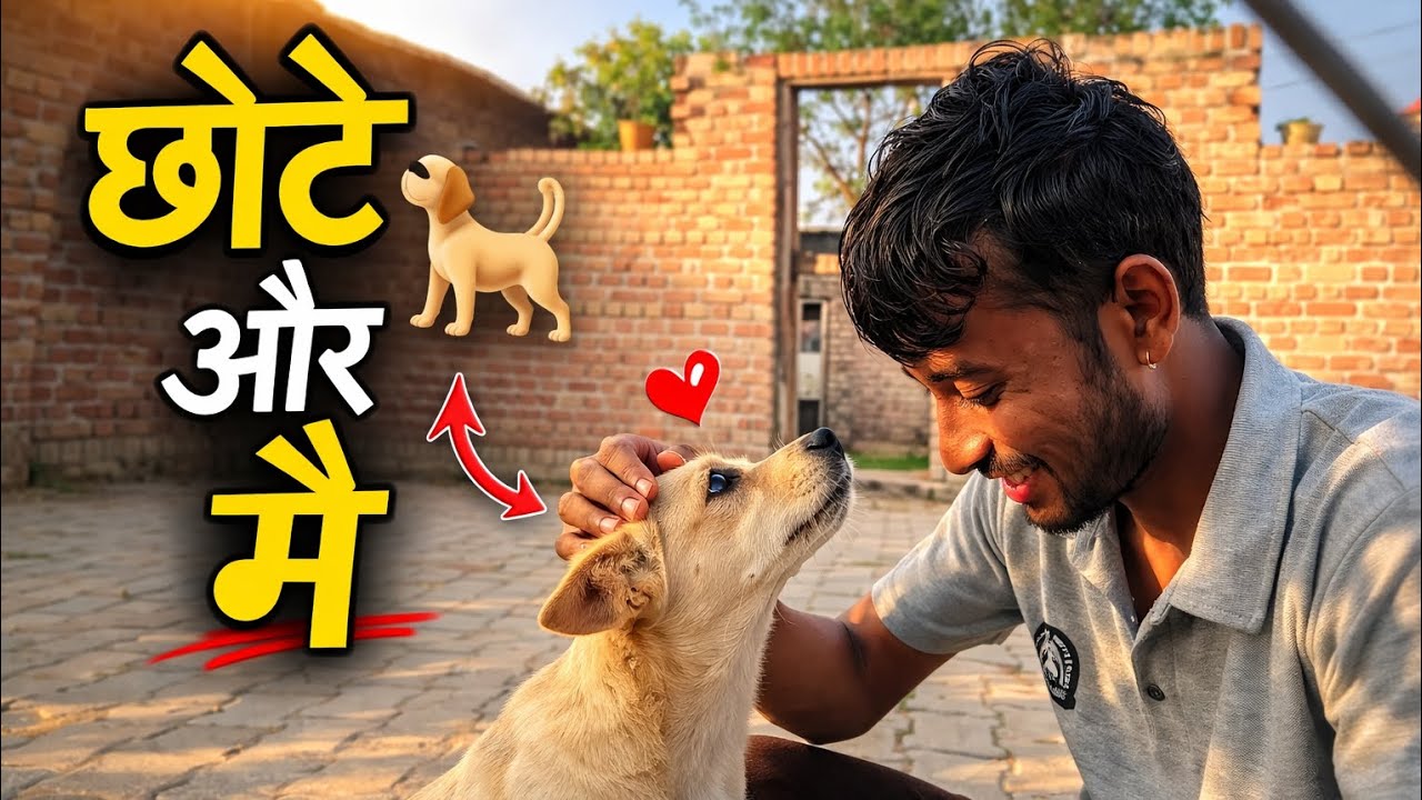 छोटे पपी🐶 और मैं  💘                         #vlog #haryanvi #love #beauty #friendship 