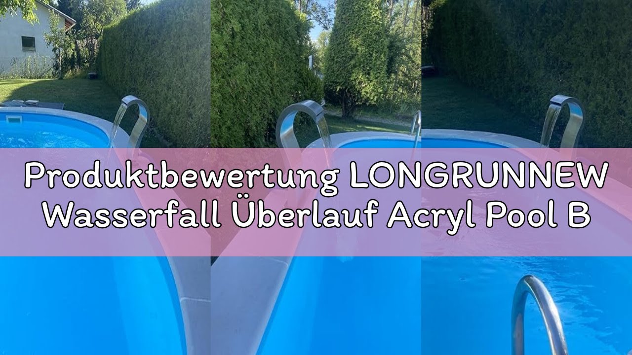 Produktbewertung LONGRUNNEW Wasserfall Überlauf Acryl Pool Brunnen gebogen mit Zubehör, Teich Wasser