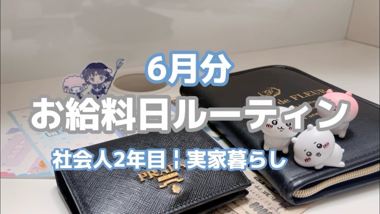 【お給料日ルーティン❤︎】6月🌧️￤社会人のお給料仕分け￤社会人2年目￤23卒￤実家暮らし￤貯金